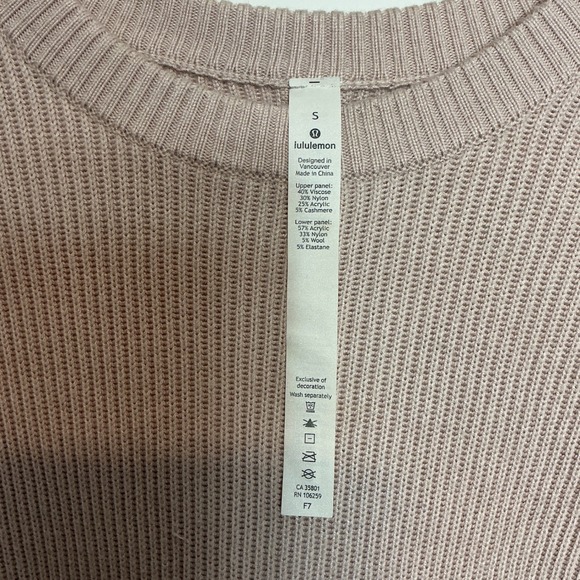 Lululemon Small Restful Intention Sweater Pink Bliss Long Line Sweater Pockets - Picture 8 of 9